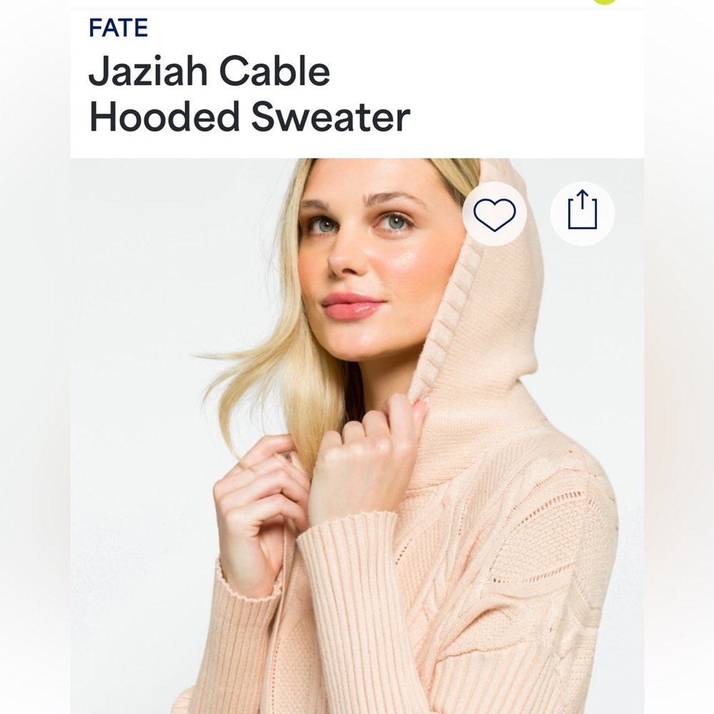 Jaziah cable hooded sweater by Fate - Picture 6 of 8